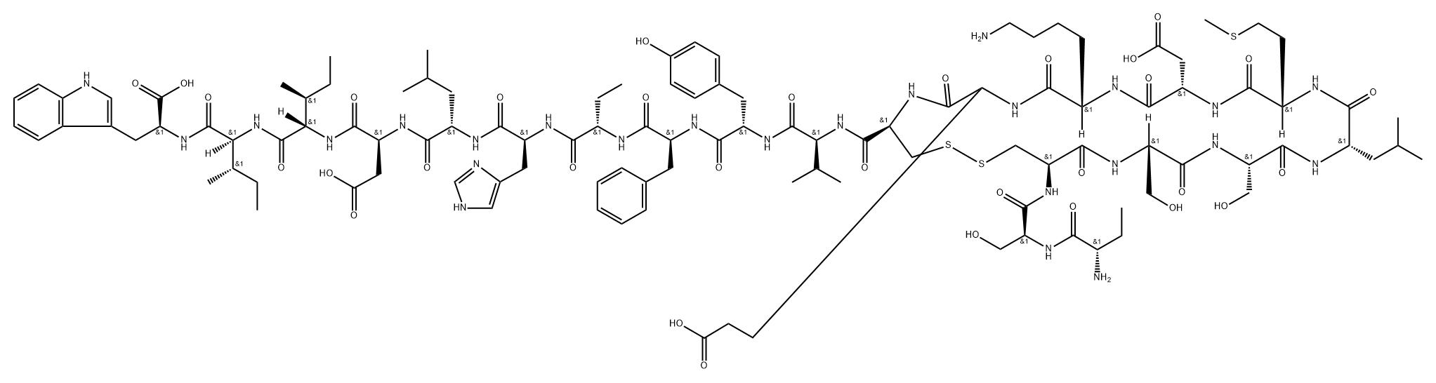 endothelin-1, Aba(1,15)- Structure