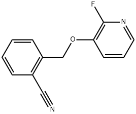 2-[[(2-Fluoro-3-pyridinyl)oxy]methyl]benzonitrile Structure