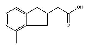 2-(4-methyl-2,3-dihydro-1H-inden-2-yl)acetic acid Structure