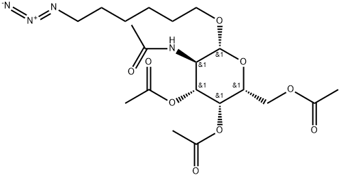 β-D-Galactopyranoside, 6-azidohexyl 2-(acetylamino)-2-deoxy-, 3,4,6-triacetate Structure