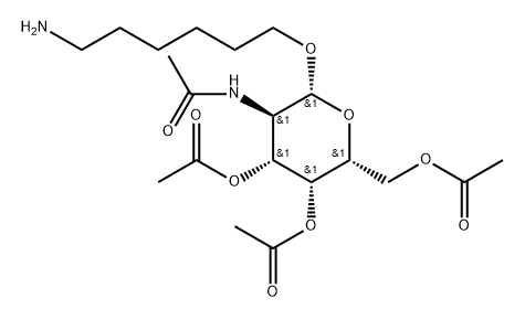 β-D-Galactopyranoside, 6-aminohexyl 2-(acetylamino)-2-deoxy-, 3,4,6-triacetate 구조식 이미지