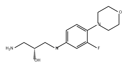 2-Propanol, 1-amino-3-[[3-fluoro-4-(4-morpholinyl)phenyl]amino]-, (2R)- Structure