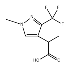 2-[1-methyl-3-(trifluoromethyl)-1H-pyrazol-4-yl]pro
panoic acid Structure