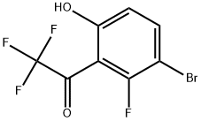 1-(3-Bromo-2-fluoro-6-hydroxyphenyl)-2,2,2-trifluoroethanone Structure