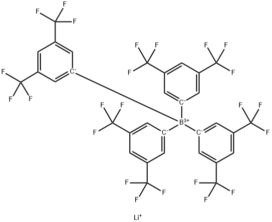 Borate(1-), tetrakis[3,5-bis(trifluoromethyl)phenyl]-, lithium (1:1) Structure