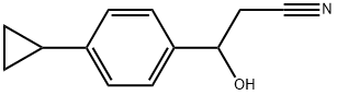 4-Cyclopropyl-β-hydroxybenzenepropanenitrile Structure