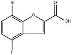 7-bromo-4-fluorobenzofuran-2-carboxylic acid Structure