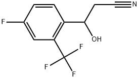 4-Fluoro-β-hydroxy-2-(trifluoromethyl)benzenepropanenitrile Structure