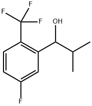 1-(5-fluoro-2-(trifluoromethyl)phenyl)-2-methylpropan-1-ol Structure
