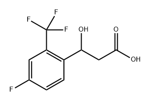 3-(4-fluoro-2-(trifluoromethyl)phenyl)-3-hydroxypropanoic acid Structure