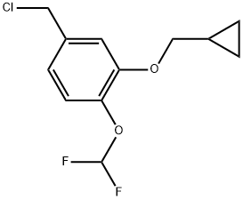 4-(Chloromethyl)-2-(cyclopropylmethoxy)-1-(difluoromethoxy)benzene Structure