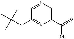 6-(tert-butylthio)pyrazine-2-carboxylicacid Structure