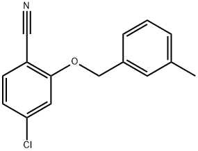 4-Chloro-2-[(3-methylphenyl)methoxy]benzonitrile Structure