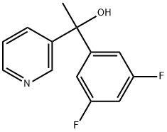 α-(3,5-Difluorophenyl)-α-methyl-3-pyridinemethanol Structure