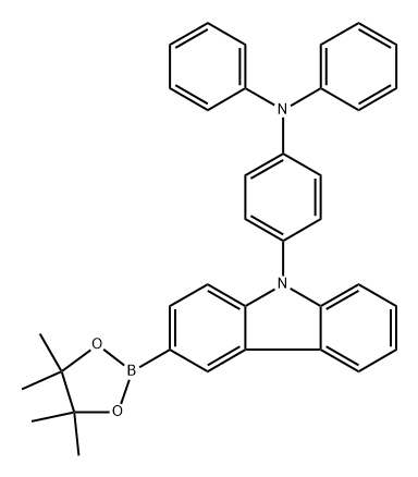 N,N-Diphenyl-4-[3-(4,4,5,5-tetramethyl-1,3,2-dioxaborolan-2-yl)-9H-carbazol-9-yl]benzenamine Structure