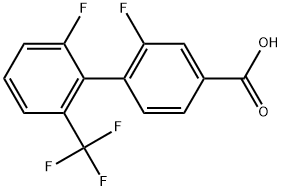 2,2'-Difluoro-6'-(trifluoromethyl)[1,1'-biphenyl]-4-carboxylic acid Structure