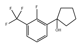 1-(2-fluoro-3-(trifluoromethyl)phenyl)cyclopentanol 구조식 이미지