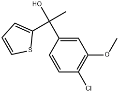 2-Thiophenemethanol, α-(4-chloro-3-methoxyphenyl)-α-methyl- Structure