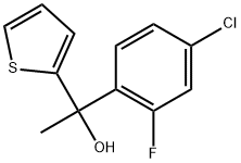 1-(4-chloro-2-fluorophenyl)-1-(thiophen-2-yl)ethanol Structure