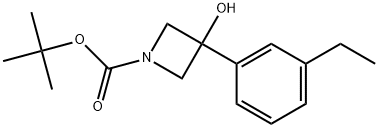 1,1-Dimethylethyl 3-(3-ethylphenyl)-3-hydroxy-1-azetidinecarboxylate Structure