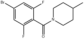 (4-Bromo-2,6-difluorophenyl)(4-methyl-1-piperidinyl)methanone Structure