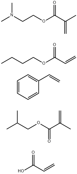 2-(Dimethylamino)ethyl 2-methyl-2-propenoate polymer with butyl 2-propenoate, ethenylbenzene, 2-methylpropyl 2-methyl-2-propenoate and 2-propenoic acid Structure