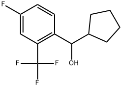 α-Cyclopentyl-4-fluoro-2-(trifluoromethyl)benzenemethanol Structure