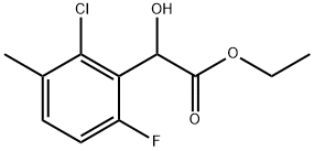 Ethyl 2-chloro-6-fluoro-α-hydroxy-3-methylbenzeneacetate Structure