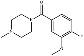 (4-fluoro-3-methoxyphenyl)(4-methylpiperazin-1-yl)methanone 구조식 이미지