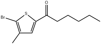 1-(5-Bromo-4-methyl-2-thienyl)-1-hexanone Structure