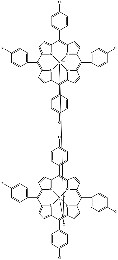 manganese(III)meso-tetrakis(4-chlorophenyl)porphine-μ-oxodimer　　 Structure