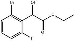 Ethyl 2-bromo-6-fluoro-α-hydroxybenzeneacetate Structure