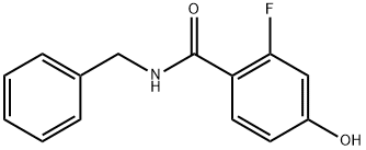 N-benzyl-2-fluoro-4-hydroxybenzamide 구조식 이미지