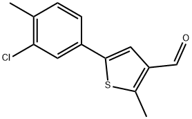 5-(3-Chloro-4-methylphenyl)-2-methyl-3-thiophenecarboxaldehyde Structure