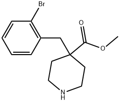 methyl4-(2-bromobenzyl)piperidine-4-carboxylate Structure