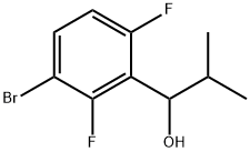 1-(3-bromo-2,6-difluorophenyl)-2-methylpropan-1-ol Structure