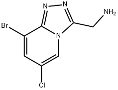 1-{8-bromo-6-chloro-[1,2,4]triazolo[4,3-a]pyridin-3-yl}methanamine Structure