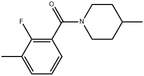 (2-Fluoro-3-methylphenyl)(4-methyl-1-piperidinyl)methanone Structure