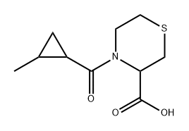 4-(2-methylcyclopropanecarbonyl)thiomorpholine-3-carboxylic acid 구조식 이미지
