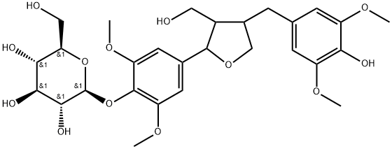 5,5'-Dimethoxylariciresil 4-O-glucoside Structure