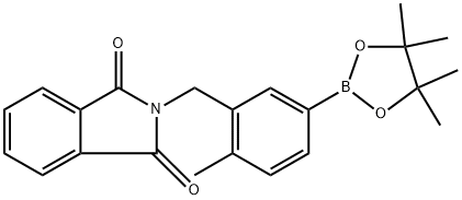 2-(2-methyl-5-(4,4,5,5-tetramethyl-1,3,2-dioxaborolan-2-yl)benzyl)isoindoline-1,3-dione 구조식 이미지