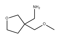 1-[3-(methoxymethyl)oxolan-3-yl]methanamine 구조식 이미지