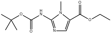 ethyl 2-(Boc-amino)-1-methyl-1H-imidazole-5-carboxylate Structure