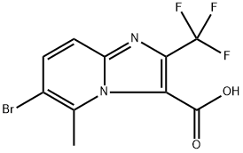 6-bromo-5-methyl-2-(trifluoromethyl)imidazo[1,2-a]pyridine-3-carboxylic acid Structure