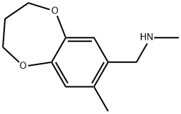 3,4-Dihydro-N,8-dimethyl-2H-1,5-benzodioxepin-7-methanamine Structure