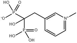 Pyridinium, 3-(2-hydroxy-2,2-diphosphonoethyl)-1-methyl-, inner salt 구조식 이미지