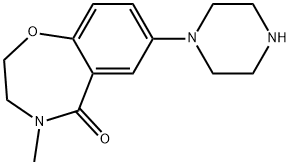 4-methyl-7-(piperazin-1-yl)-3,4-dihydrobenzo[f][1,4]oxazepin-5(2H)-one Structure