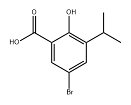 5-Bromo-2-hydroxy-3-isopropylbenzoic acid Structure