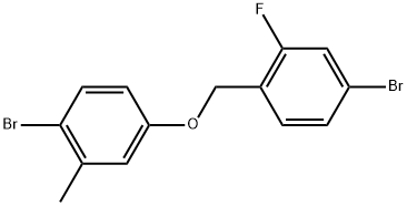 Benzene, 1-bromo-4-[(4-bromo-2-fluorophenyl)methoxy]-2-methyl- Structure