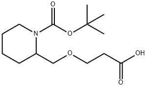 N-Boc-3-(piperidin-2-ylmethoxy)propanoic acid Structure